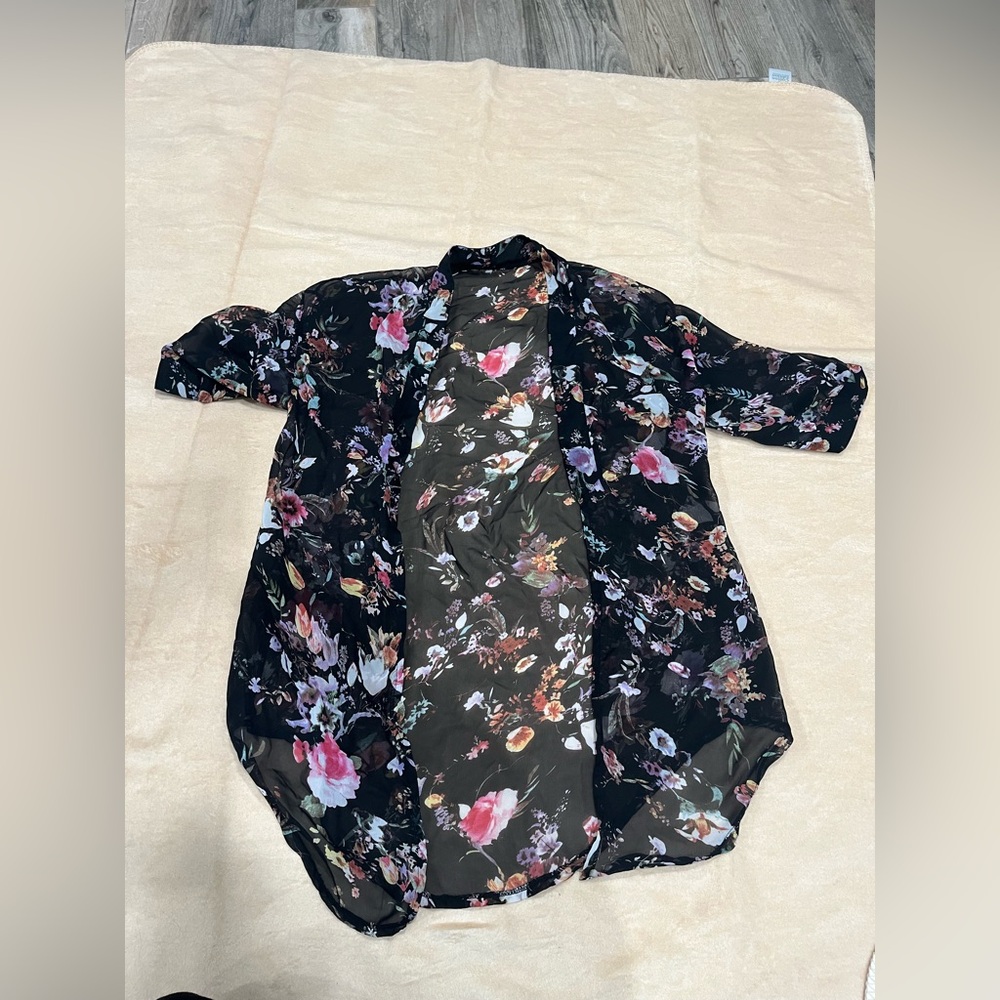 Floral Sheer Kimono Cardigan